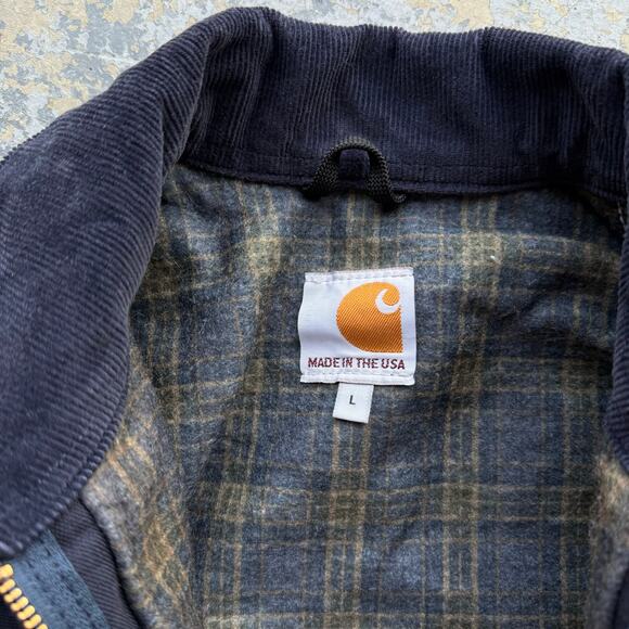 Vintage Carhartt Navy Blue FFA Detroit Jacket L - Picture 4 of 8